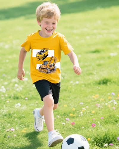 Boys T Shirts, Toddler Boys Graphic Tees, Boy Short Sleeve Tee Shirts Tops for 3-8 Years Kids2