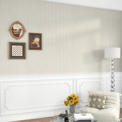 Papel de contacto beige para renovar paredes sin usar pegamento 6