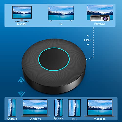 Topbuy Wireless Hdmi Display Dongle Adapter, Tv Adapter Used For Streaming Video/Audio From Laptop, Pc, Smartphone To Hdtv/Projector, No Setup,No Need App, Support Android, Ios, Windows And Macos #TOP2