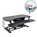 VERSADESK® PowerPro 36” x 24” Standing Desk Converter | 7.75” - 23.5” Electric Height Adjustable Sit to Stand Desk Riser w/Keyboard Tray & USB Hub - Ergonomic Workstation for Home & Office, Black