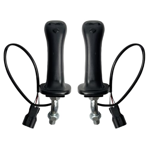 Ysislybin Bagger-Joystick-Kit, 2 Stück 3-Tasten-Joystickgriffe für Bagger ABS und Aluminiumlegierungen Griffsatz Joystick für Minibagger Minibagger Zubehör für Dh Dx150 215 225 300 370-9c