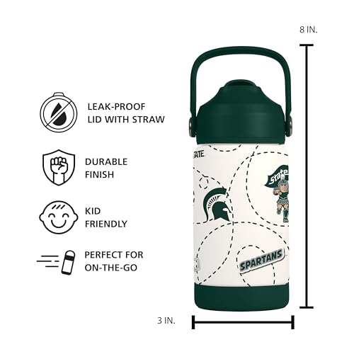 Image of Logo Brands NCAA Mascot Stainless-Steel Kids Bottle -Soft Silicone Mouthpiece, Easy To Carry, Kid-Friendly Design- Great For School & On-The-Go