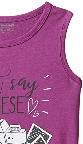 Image of PROTEENS Girl's Plain Regular fit T-Shirt (P-GTS002- Purple 3-4 Years)
