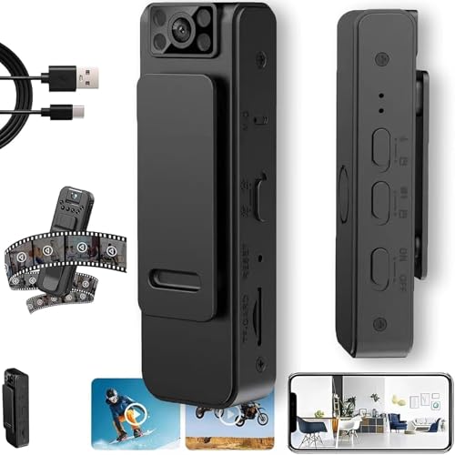 INSDHCCHD Nueva cámara con reducción de Ruido HD 1080p, Mini con grabación de Audio y Video, rotación de 180°, visión Nocturna Gran Angular de 90-100°, Lente giratoria Plug & Play.(Standard Model)