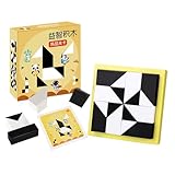 認知スキル構築パズル チャレンジブロックおもちゃ 目に見えないパターンデザイン 木製論理開発 学習スペース 認知開発 image