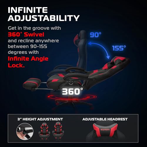 Image of Respawn 110 Pro Ergonomic Gaming Chair with Footrest and Recline