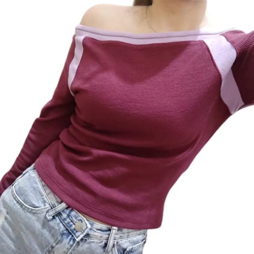 Women Vintage Aesthetic Top Long Sleeve Lace Trim Tight Shirts Y2k Graphic Print Fairy Grunge Top Streetwear4