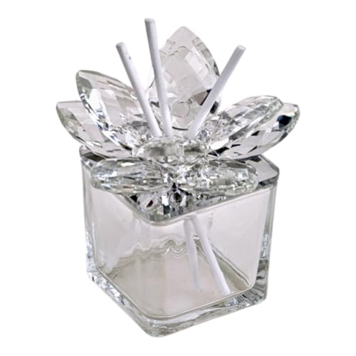 DLM-A209 Bomboniere cm 9x9x9 Profumatore Fiore Cristallo Brillante con Scatola