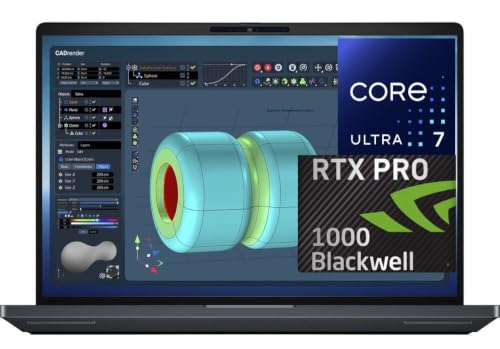 Image of Dell Pro Max 18 Plus 18 inch QHD+ Workstation Laptop, Intel Core Ultra 7-265HX, 32GB RAM, 1TB NVMe SSD, NVIDIA RTX PRO 1000 Blackwell 8GB GDDR7, Thunderbolt 5, HDMI, Wi-Fi 7, Windows 11 Pro, Magnetite