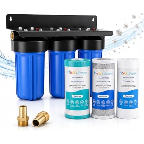 H&G Lifestyles Iron Filter for Well Water, 3 Stages Well Water Filtration