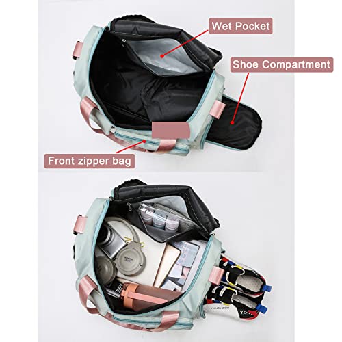 Image of Small Gym Bag for Women, Travel Duffle Bag Carry On Weekender Bag with Shoe Compartment, 11#Navy, Gym Bag & Toiletry Bag, Gym Bag&toiletry Bag