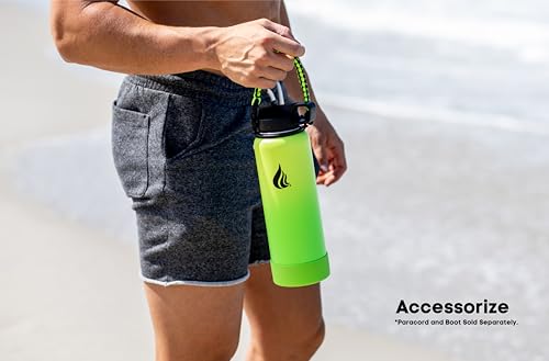 Image of HYDRO CELL Stainless Steel Insulated Water Bottle with Straw - For Cold & Hot Drinks - Metal Vacuum Flask with Screw Cap and Modern Leakproof Sport Thermos for Adults (Neon 40oz)