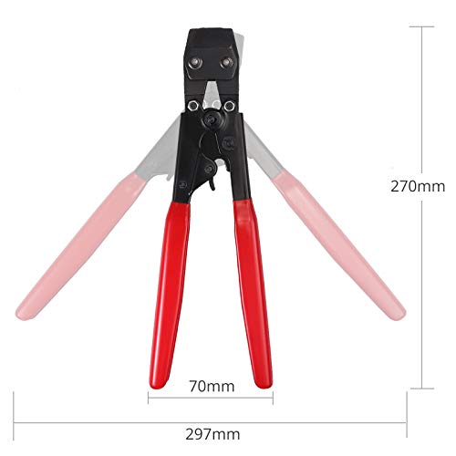Proster Pex Cinch Tool Ear Hose Clamps Crimping Tool For 3/8" - 1" Stainless Steel Clamps With 1/2" 30Pcs And 3/4" 20Pcs Pex Clamps And Pex Pipe Cutter #TOP3