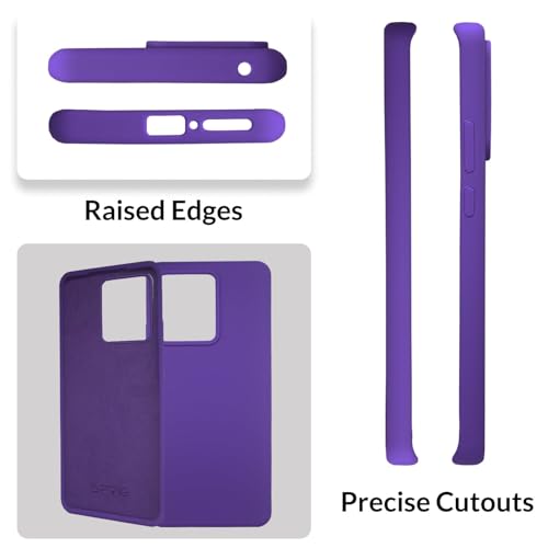 Image of SPRIG Compatible with Moto Edge 40 Premium SilkTone (Liquid Silicone) Back Cover Drop Tested Shock Proof Mobile Case for Men, Women, Boys and Girls with Camera Protection (Dark Violet)