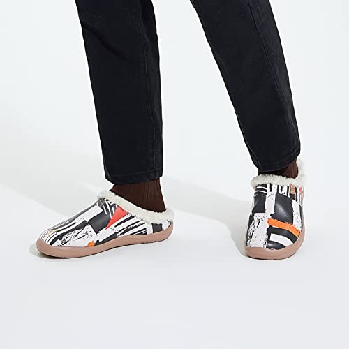 UIN Men's Mules Slipper Loafers Lightweight Comfort Mules Walking Casual Clogs Household Slip Ons Art Painted Travel Shoes Midnight Street 24