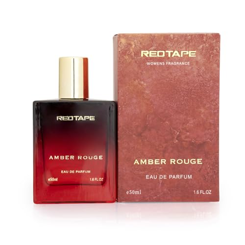 Red Tape Amber Rouge Eau De Parfum for Women 50ML | Long-Lasting Luxury Perfume | Fragrance Spray | Premium Scented Gift for Her