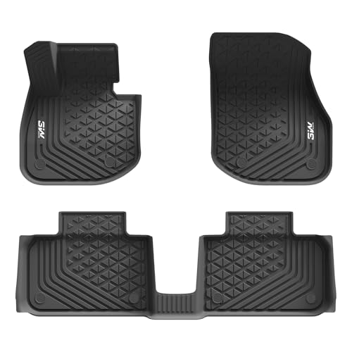 3W Fußmatten für BMW iX1 U11 BEV 2022-2026 und für X1 xDrive25e Benzin-Hybrid, Thorex™ Allwetter Maßgeschneiderte Gummimatten für BMW iX1 Auto Fussmatten Zubehör, Schwarz Antirutschmatten BM