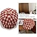 Retro Plaid Beret Hat for Women Japanese Style Cloud Shaped Painter Cap Summer Fashion Hat for Small Head Sizes (Red)