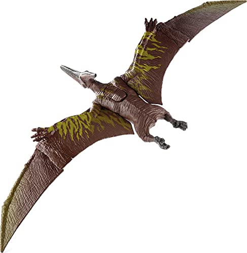Jurassic World Sound Strike Pteranodon Figure with Strike and Chomping Action, Realistic Sounds, Movable Joints, Authentic Color and Texture; Ages 4 and Up