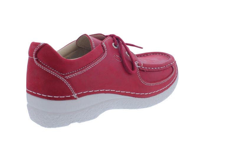 Wolky Roll Shoe 0621636-570, Fantastic Leather (Glattleder), Red Summer, Halbschuh Rot Gr. 39