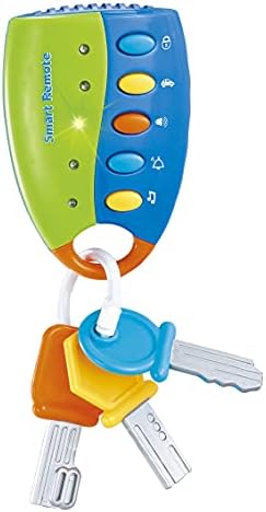 STJOYOPY Musical Smart Remote Car Key Toy with Sound and Light for Baby, Kids and Toddlers (Not Included Batteries) (Blue)…