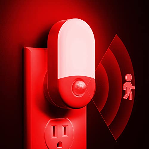 Image of L LOHAS LED Red Night Light, Motion Sensor Night Light, Sleep Aid Red,2Pack