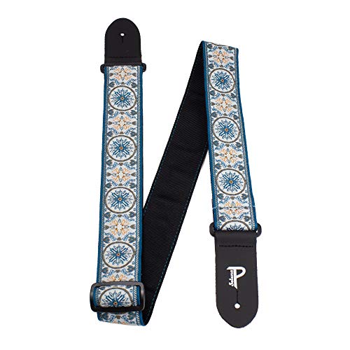 Perri’s Leathers Ltd. - Guitar Strap - Polyester - Jacquard – The Hope Collection – Adjustable - For Acoustic/Bass/Electric Guitars- Made In Canada (Blue Mandala) #TOP1