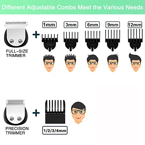 Brightup WX-W-8688T Beard Trimmer For Men - Electric Razor & Shaver, Cordless Hair Clippers Trimmers Set, Ipx7 Waterproof Mens Grooming Kit thumb #5
