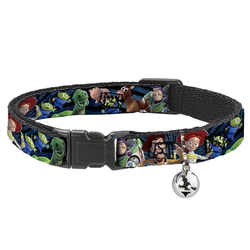 Collar de gato Buckle Down BAC-WDY278-NL Breakaway, personajes a rayas vaqueras, 22,86 cm 2