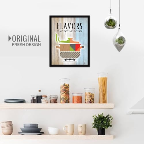 Image of Chaka Chaundh - Kitchen Posters for Wall - Kitchen posters framed - Dining quotes wall frames - Posters for kitchens quotess decor - Food quotes wall hanging (sou)