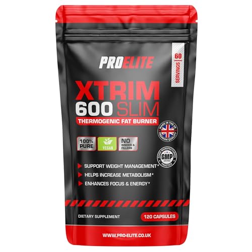 Xtrim Slim 120 Vegan Capsules - Thermogenic Fat Burner T6 Keto Diet Slim Pills Weight Loss Slimming Management Supplement for Men & Women | by PROELITE