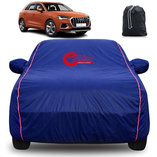 Image of 100% Waterproof Car Cover for Audi Q3 Sportback | All-Weather, Dustproof & UV Protection | Heavy-Duty 3-Layer Fabric | Custom Fit with Mirror & Antenna Pocket | Navy Blue
