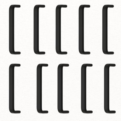 BRIGHT VISION Stainless Steel 4 Inches Kitchen Cabinet & Drawer Handles, Dark Matt Black Handles, Furniture & Door Pull Handles (Pack of 10)