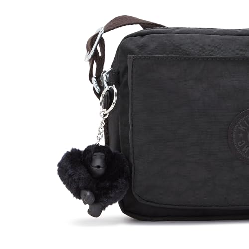 Kipling Abanu M Bandolera Mediana, Black Noir (Negro)