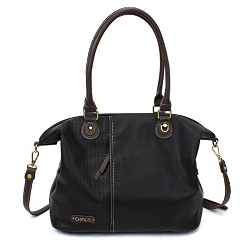 Bolso Tote CHALA Laser Cut en piel sintética negra miniatura 5