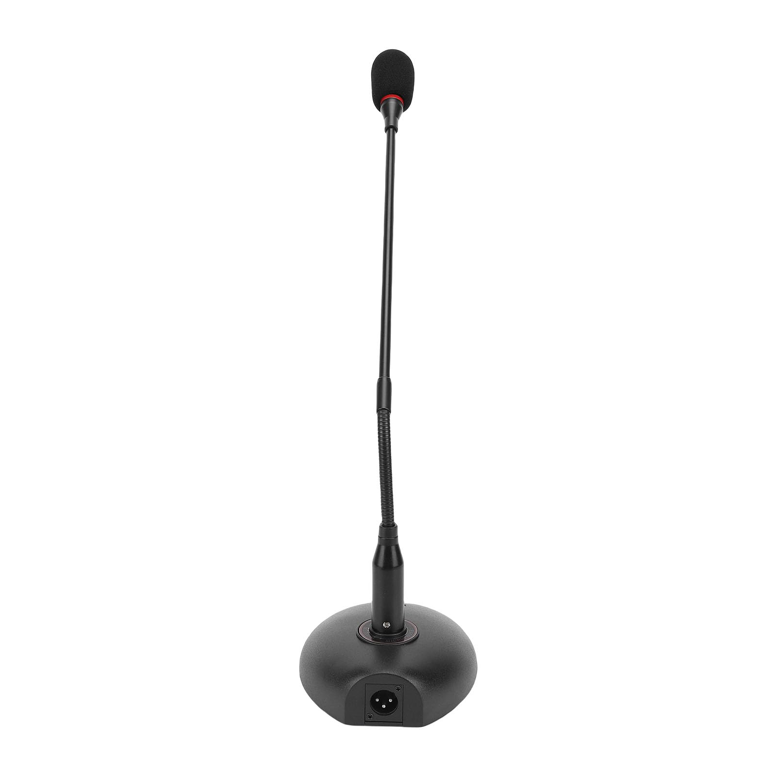 Ejoyous Microfono per Conferenze Microfono a Condensatore a Collo di Cigno in Metallo ABS Spina Maschio XLR a 3 Pin Pickup Cardioide Base on Off per Riunioni Lezioni Trasmissione Podi