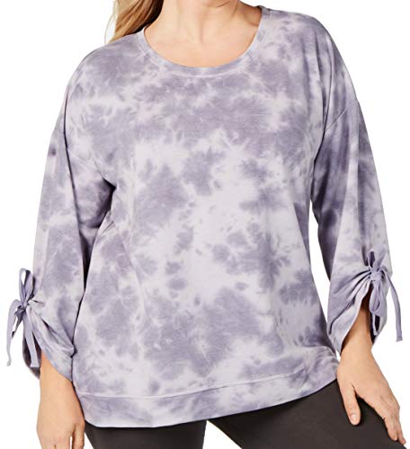 Ideology Womens Plus Performance Yoga Sweatshirt Purple 3X