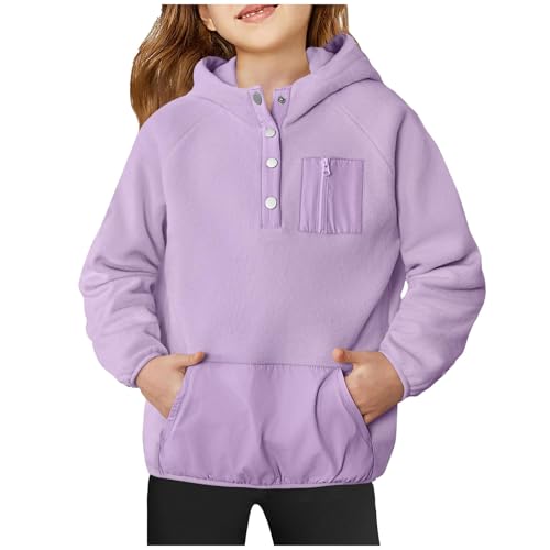 Hoodies for Teen Girls Color Block Snap Button Sweatshirt Kids Cute Shirt Long Sleeve School Outfits for Boys Girls