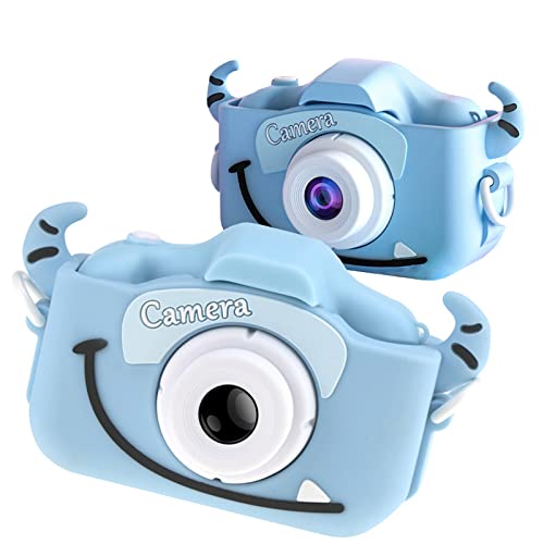 SLSFJLKJ Video Camera for Children with Fun Games, Kids Digital Camera with Special Effects, Rechargeable Battery, Ideal for Boys and Girls Age 3 4 5 6 7 8 9 10 Year Old (Blue Cat 8G)