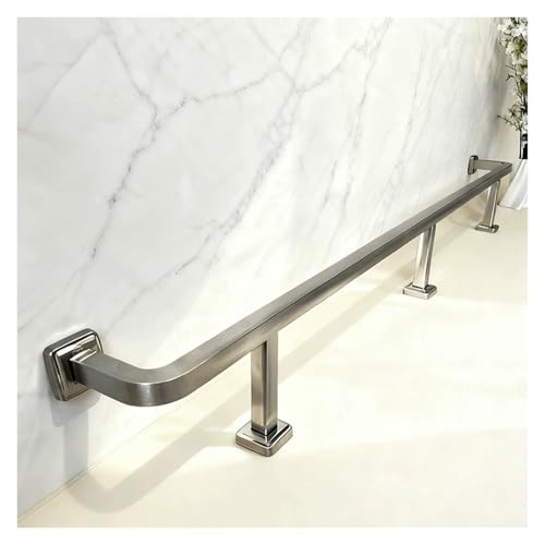 Repose-pieds de bar en inox brossé 304 | Design carré haut de gamme pour îlot de cuisine de 1m80