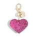 Personal Safety Alarm for Women - Ahh!-larm! Self-Defense Personal Panic 115 Decibel Alarm Keychain for Women with LED Safety Light and Clip, Pink Glitter Heart