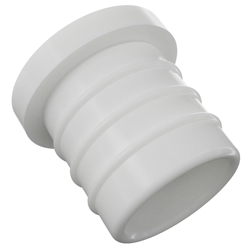 19mm (3/4") White Hollow Blanking Plastic End Cap Bung for Hose & Pipes