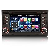 Erisin 7 Pouces 8-Core 4GO RAM 64GO ROM Android 14 Autoradio Bluetooth GPS Navigation pour Audi A4 S4 RS4 8E 8F B9 B7 RNS-E Seat EXEO CarPlay sans Fil Android Auto WiFi 4G DSP Dab+ RDS USB CD Canbus