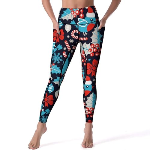 Legging de sport femme Noël taille haute S pour fitness