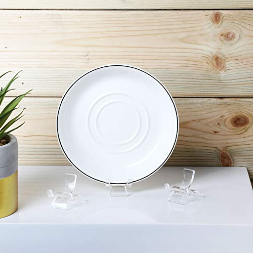 image for Jetec 20 Pieces Acrylic Display Holder Easel Stands Rock Display Stand