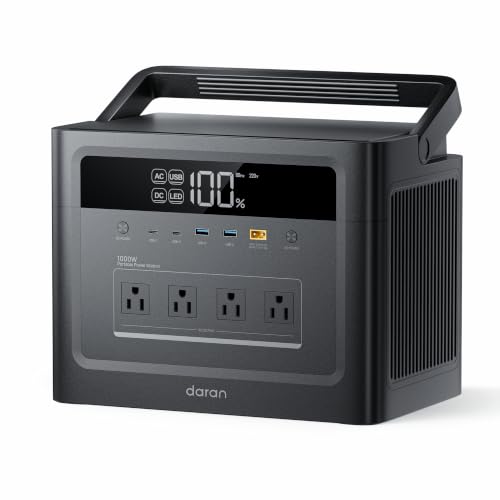 Image of Portable Power Station 2000W Surge, Solar Generator 1000W, 960Wh | 100W USB-C PD Output & AC 4 Outlet, 110V LiFePO4 Battery, Fast Charging for Home Backup, Camping & RV (Solar Panel Optional)