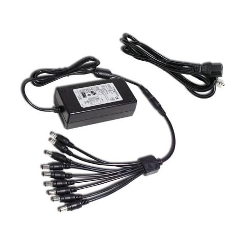 Acelevel Premium 5Amp Power Adapter with 8 Way Splitter for Q-See Cameras Cover