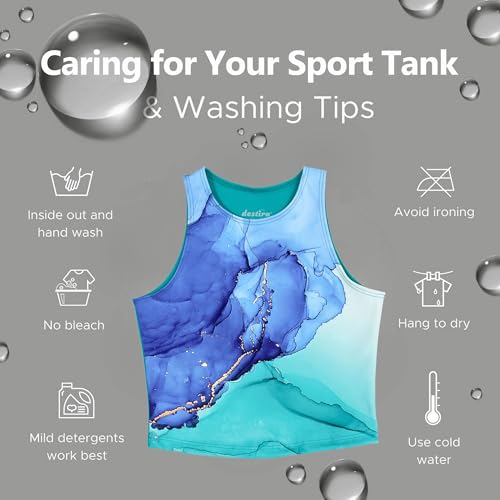 Image of Destira Girls Dance Crop Tank Top, Super Soft Athletic Top, Ideal for Gymnastics, Yoga, Workouts, Running