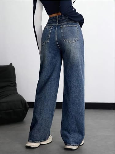 Image of Nifty Women's Denim Stretchable High Waist Baggy Jeans for Women