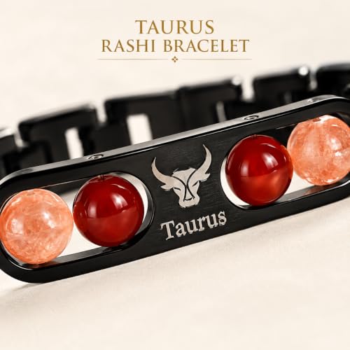 Image of Gratify Birth Crystal Metal Rashi Bracelet for Men & Women | Natural Gemstone Bracelet | Adjustable Spiritual Crystal Bracelet | Includes Authenticity Certificate | Gift for Astrology Lovers